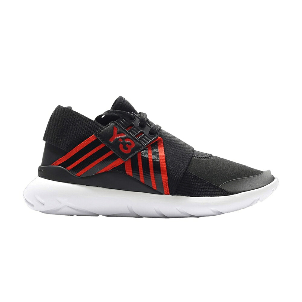 アディダス コア 黒色 ブラック スニーカー メンズ ADIDAS Y-3 QASA ELLE LACE / CORE BLACK SCARLET CORE BLACK