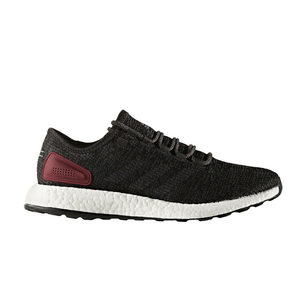 アディダス 黒いこと 黒いこと ぶどう酒色 バーガンディー \u0027BLACK\u0027 スニーカー メンズ ADIDAS PUREBOOST / BLACK BLACK BURGUNDY