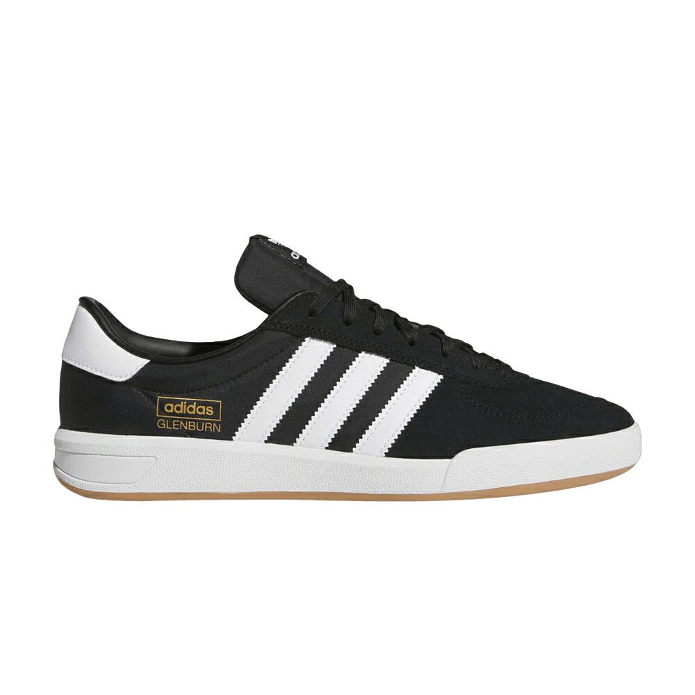 アディダス 黒色 ブラック 白色 ホワイト コア 'CORE GUM' スニーカー メンズ ADIDAS ADIDA GLENBURN BLACK CLOUD WHITE / CORE BLACK CLOUD WHITE GUM