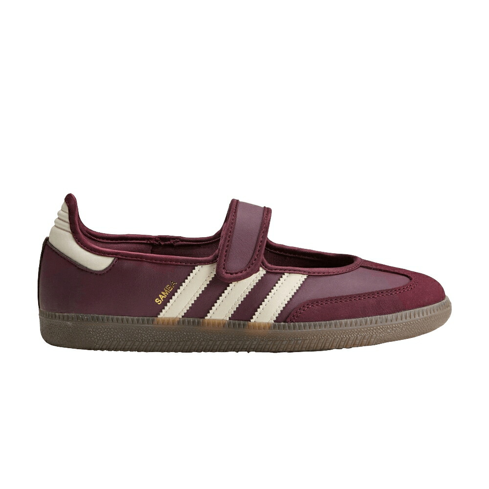アディダス サンバ クリーム 白色 ホワイト ゴールド マルーン MAROON METALLIC スニーカー レディース ADIDAS WMNS SAMBA MARY JANE CREAM WHITE GOLD / MAROON CREAM WHITE GOLD METALLIC