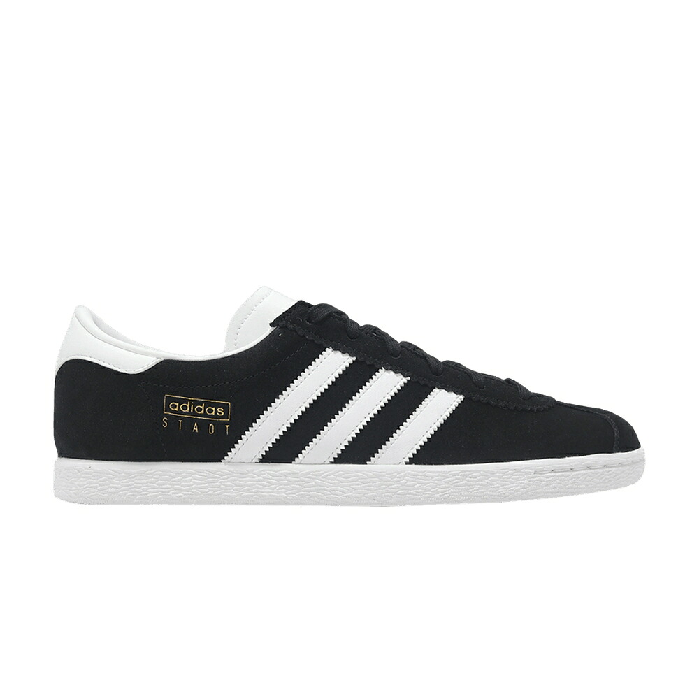アディダス コア 黒色 ブラック 白色 ホワイト ゴールド 'BLACK WHITE' スニーカー メンズ ADIDAS STADT / CORE BLACK CLOUD WHITE GOLD|スニケス