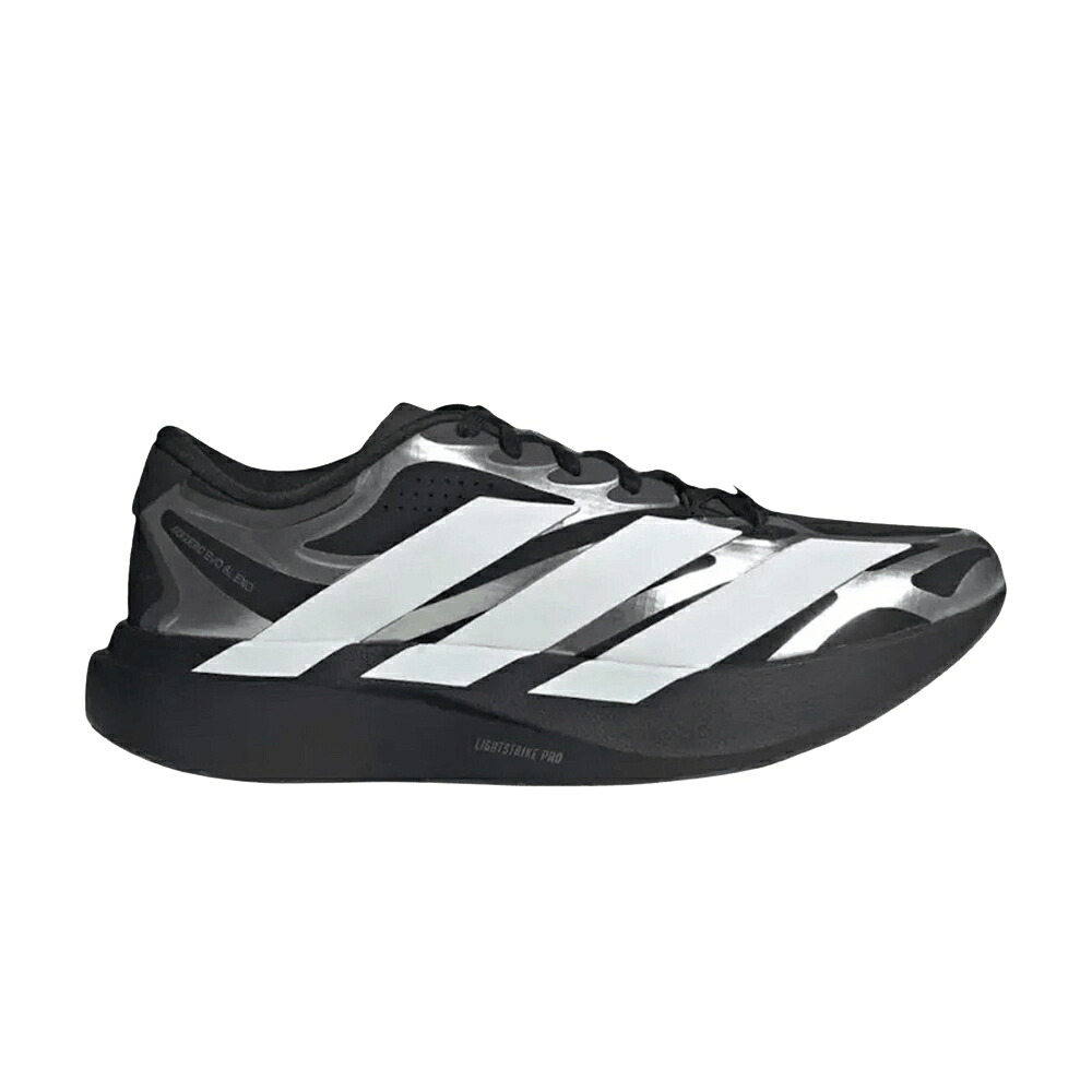 アディダス アディゼロ 白色 ホワイト 黒色 ブラック 銀色 シルバー 'BLACK SILVER' スニーカー メンズ ADIDAS ADIZERO EVO SL EXO WHITE / BLACK WHITE SILVER｜スニケス