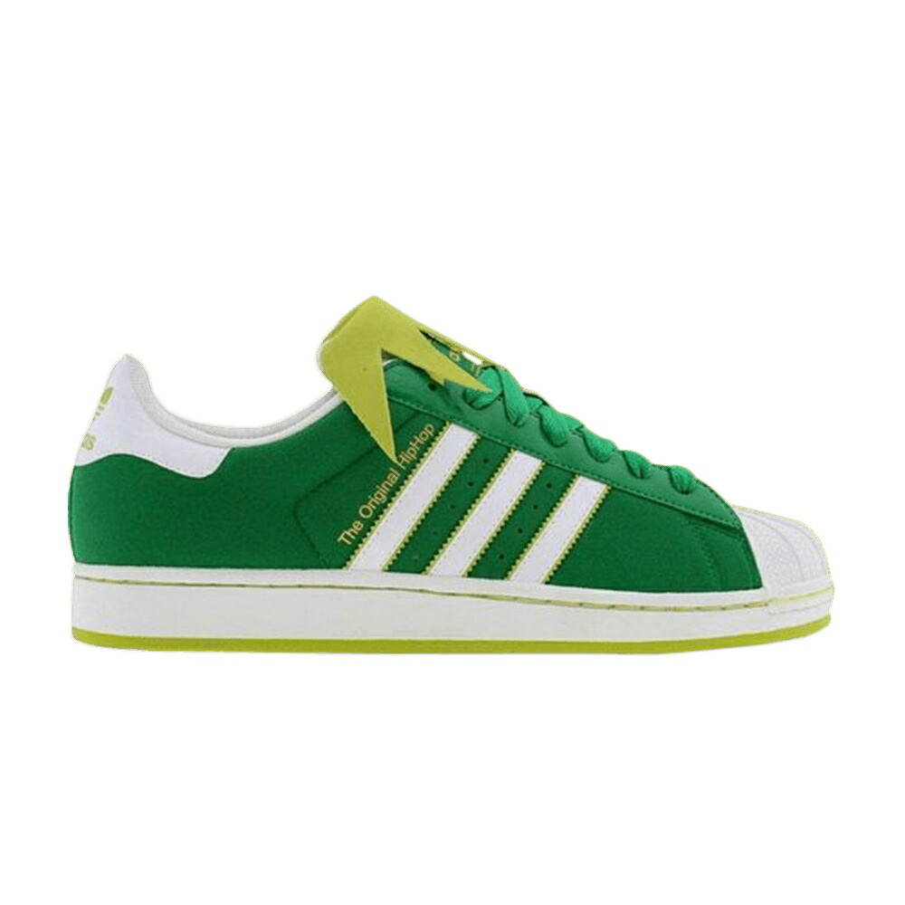 アディダス はやりっ児 緑 緑であること 白いこと 白いこと \u0027KERMIT FROG\u0027 スニーカー メンズ ADIDAS SUPERSTAR 2 THE / GREEN WHITE
