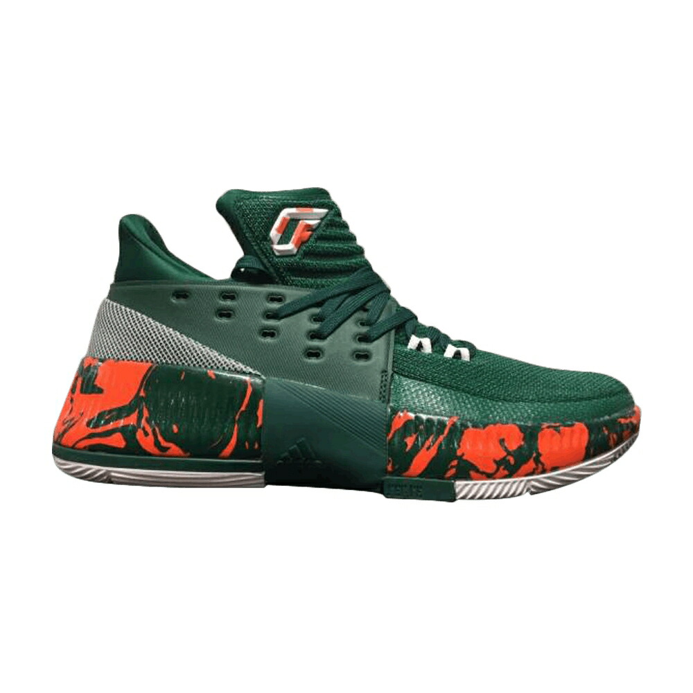 アディダス マッドネス コア 緑 グリーン 白色 ホワイト エナジー 3.0 'マイアミ ハリケーンズ' スニーカー メンズ ADIDAS SM D LILLARD MARCH MADNESS 'MIAMI HURRICANES' / CORE GREEN FOOTWEAR WHITE ENERGY