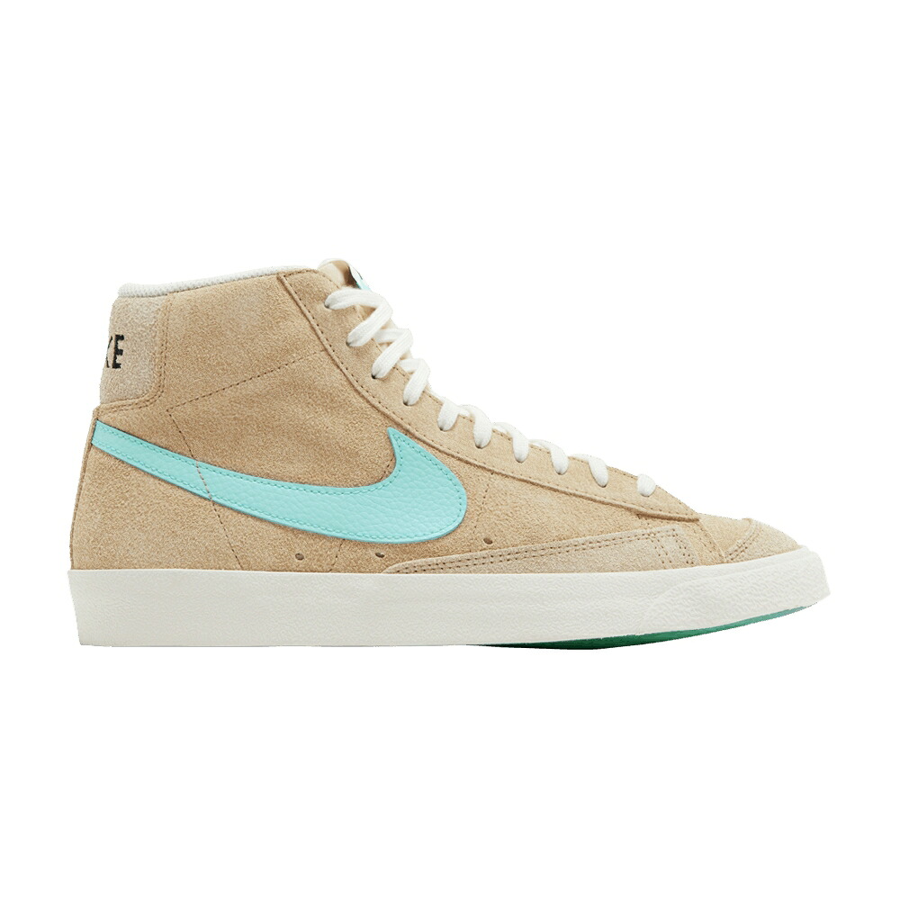 ナイキ ブレイザー ミッド 黒色 ブラック アクア '77 'DESERT AQUA' スニーカー メンズ NIKE BLAZER MID ORE / DESERT ORE SAIL BLACK LIGHT AQUA|スニケス