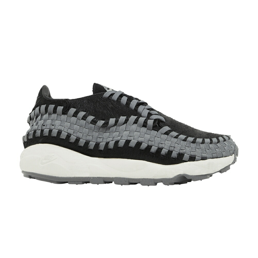ナイキ レディース ウーブン 黒色 ブラック 灰色 グレー WOMEN BLACK GREY スニーカー メンズ NIKE AIR FOOTSCAPE WOVEN SMOKE / BLACK SMOKE GREY SAIL
