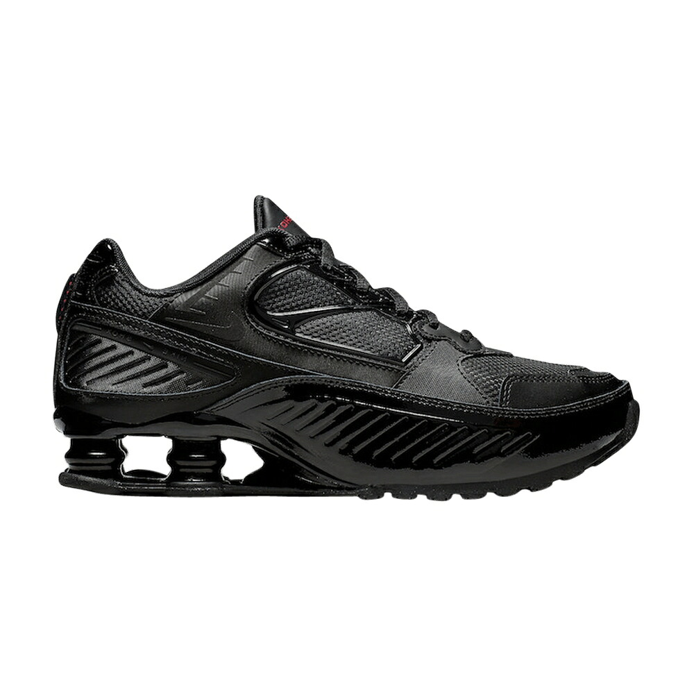 ナイキ ショックス 黒色 ブラック 赤 レッド 'TRIPLE BLACK' スニーカー レディース NIKE WMNS SHOX ENIGMA / BLACK BLACK GYM RED｜スニケス