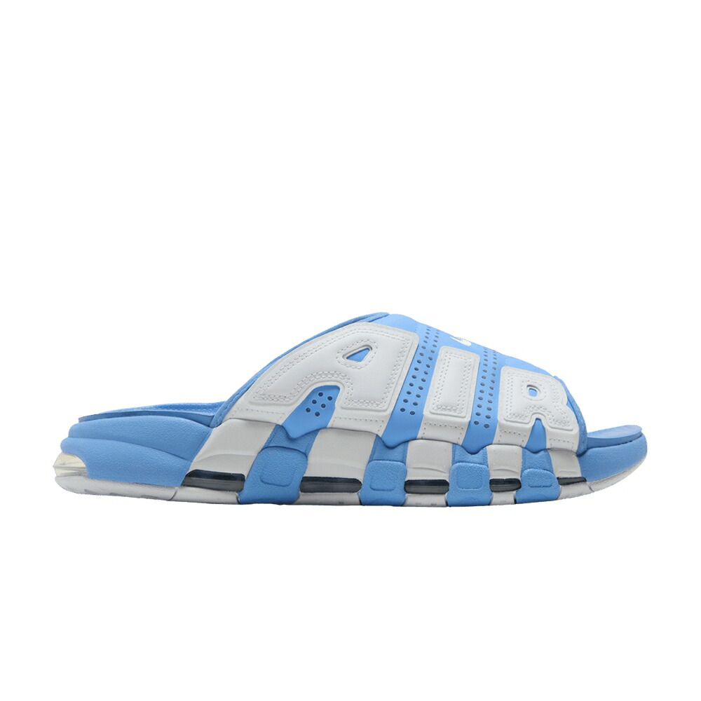 ナイキ アップテンポ サンダル 青色 ブルー 白色 ホワイト エアモアアップテンポ モアテン UNC スニーカー メンズ NIKE AIR MORE UPTEMPO SLIDE / UNIVERSITY BLUE WHITE