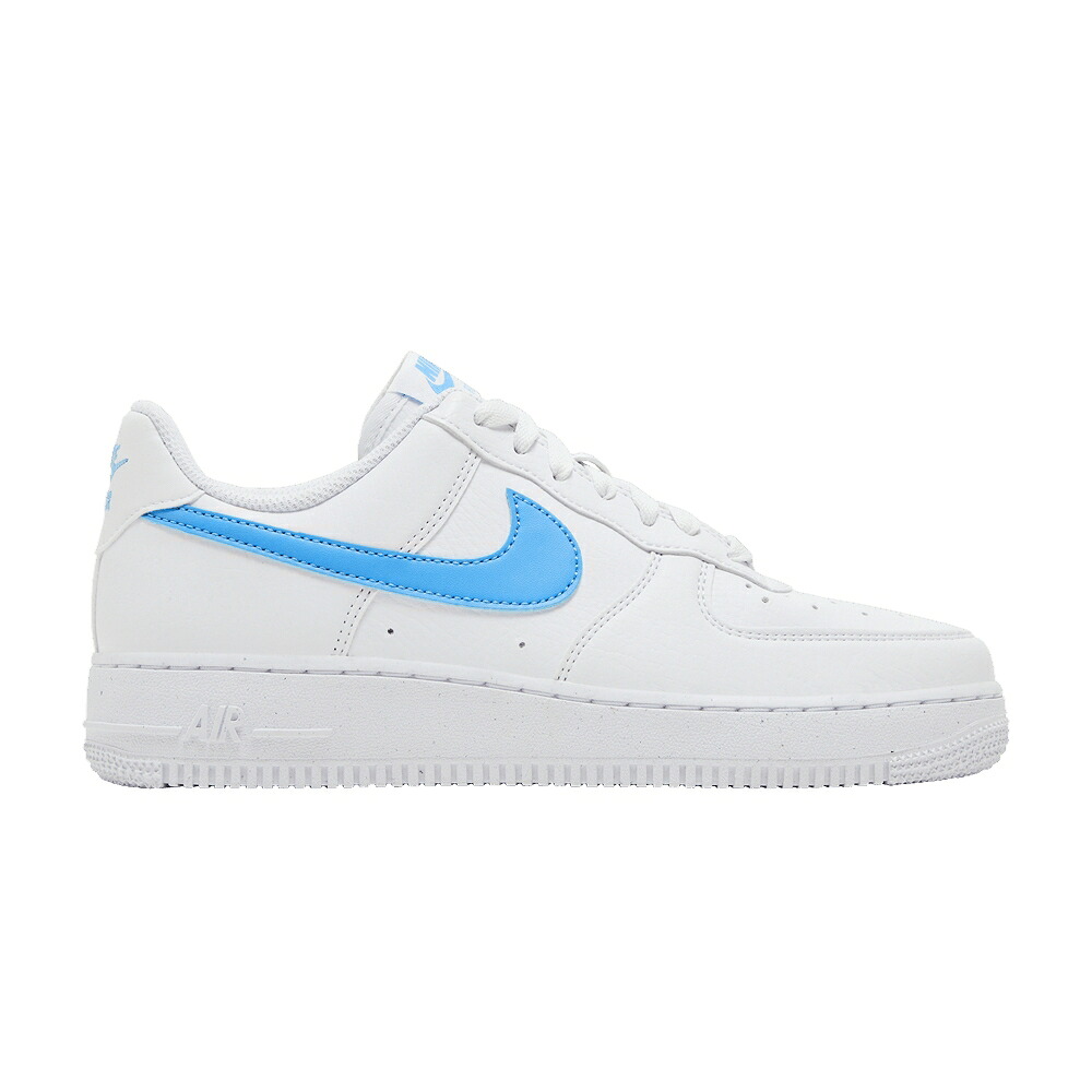 ナイキ 白いこと 白いこと 青み 青色 空軍 \u002707 \u0027WHITE BLUE\u0027 スニーカー レディース NIKE WMNS AIR FORCE 1 SE NEXT NATURE UNIVERSITY / WHITE WHITE VOLT UNIVERSITY BLUE