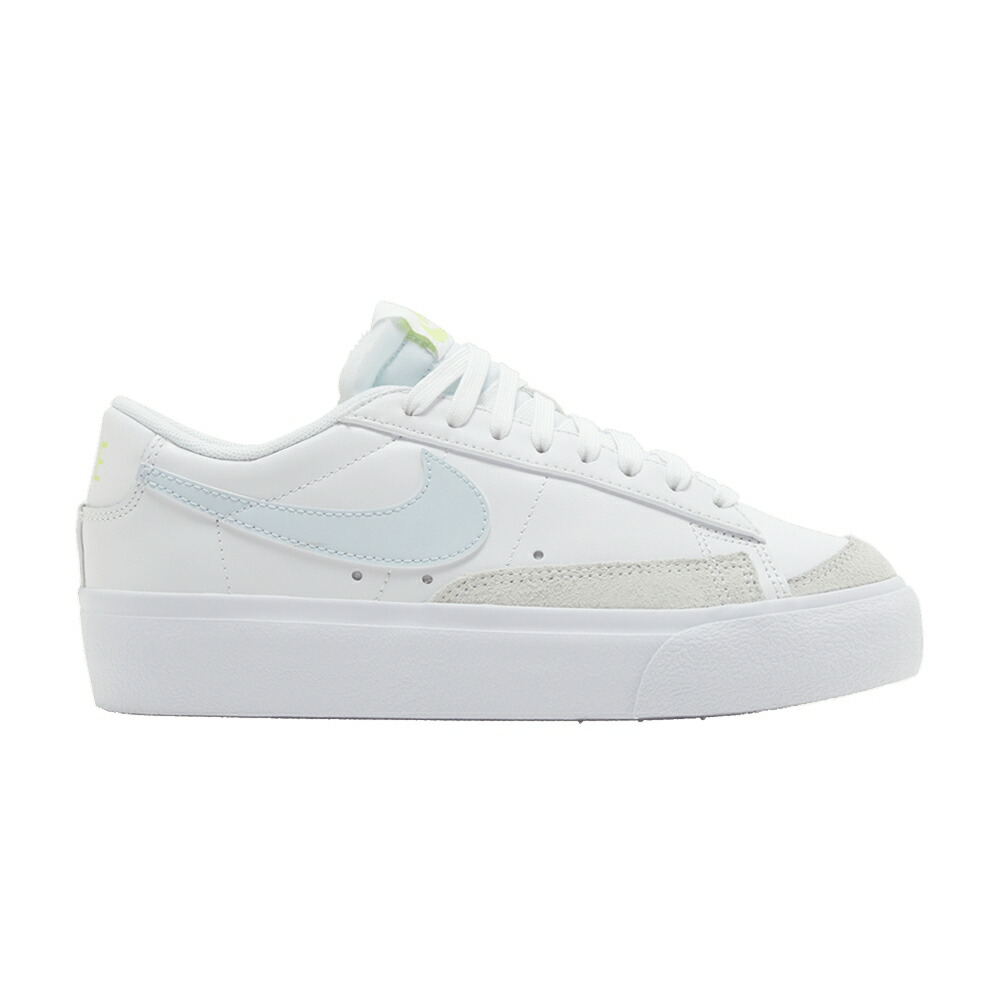 ナイキ ブレイザー 青色 ブルー 白色 ホワイト 'WHITE TINT' スニーカー レディース NIKE WMNS BLAZER LOW PLATFORM BLUE / WHITE LIGHT LEMON TWIST BLUE|スニケス