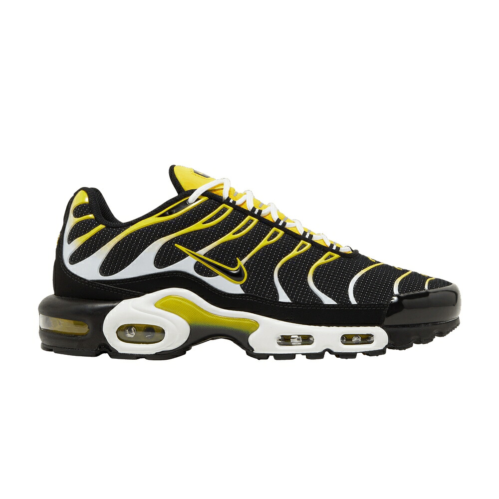 ナイキ マックス 黒色 ブラック 黄色 イエロー 白色 ホワイト エアマックスプラス 'BLACK YELLOW' スニーカー メンズ NIKE AIR MAX PLUS TOUR / BLACK TOUR YELLOW WHITE|スニケス