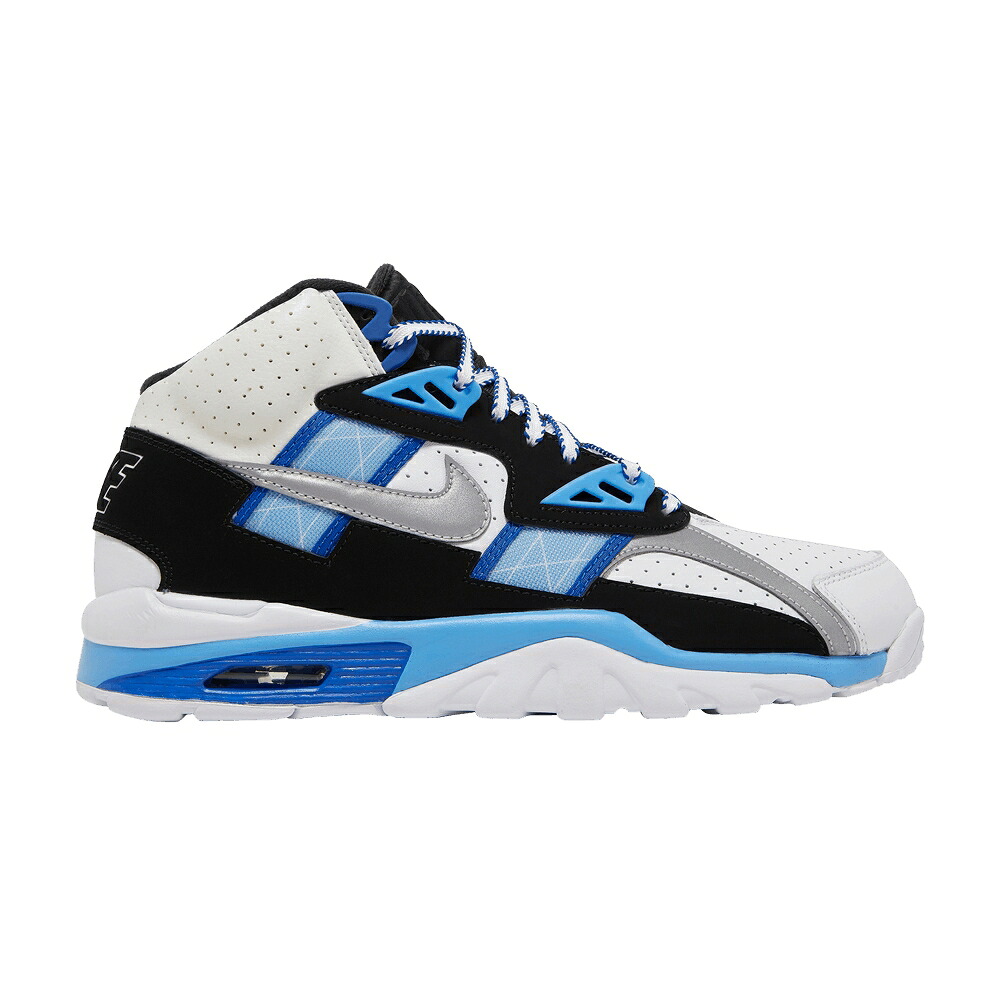 ナイキ トレーナー ハイ 白色 ホワイト 銀色 シルバー 黒色 ブラック エアトレーナー \'ROYALS\' スニーカー メンズ NIKE AIR TRAINER SC HIGH / WHITE METALLIC SILVER BLACK｜スニケス