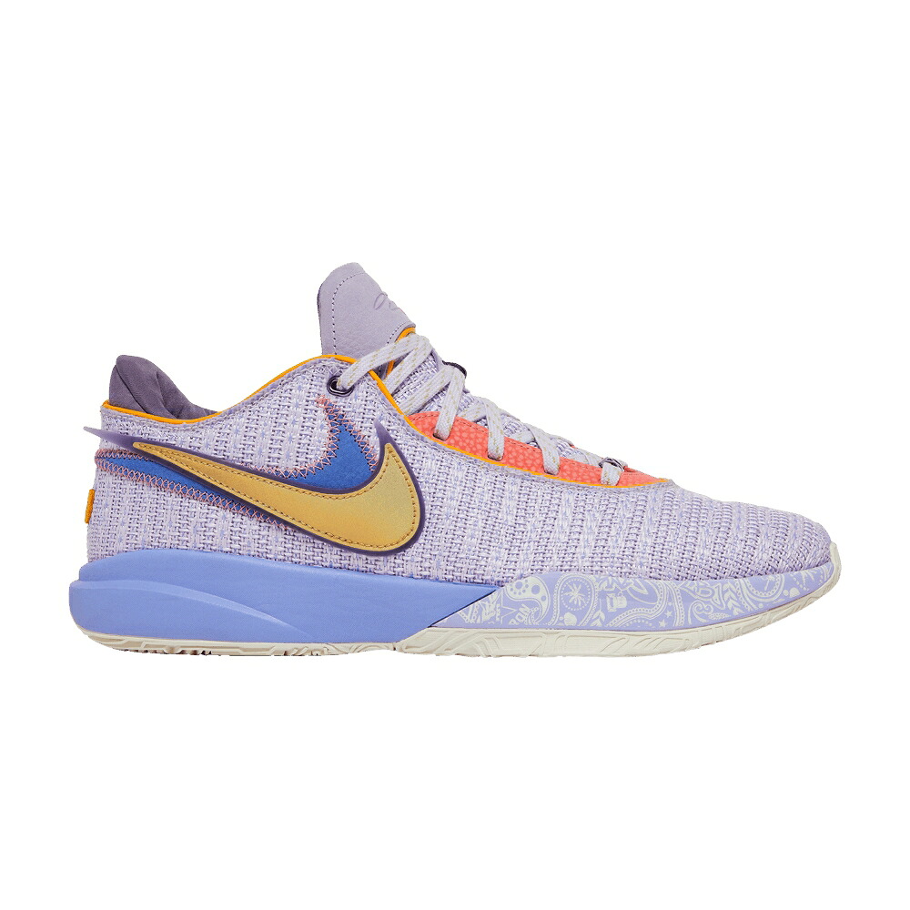 ナイキ レブロン 紫 相撲取り草 ゴールド \u0027PURPLE GOLD\u0027 スニーカー メンズ NIKE LEBRON 20 AND / VIOLET FROST METALLIC GOLD