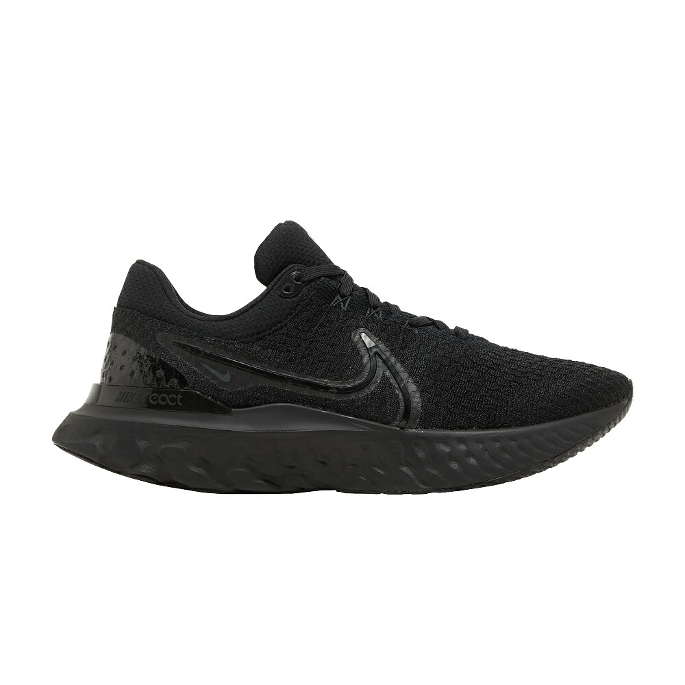 ナイキ リアクト 幽客 飛球編み物 黒いこと 黒いこと \u0027TRIPLE BLACK\u0027 スニーカー メンズ NIKE REACT INFINITY RUN FLYKNIT 3 / BLACK BLACK BLACK