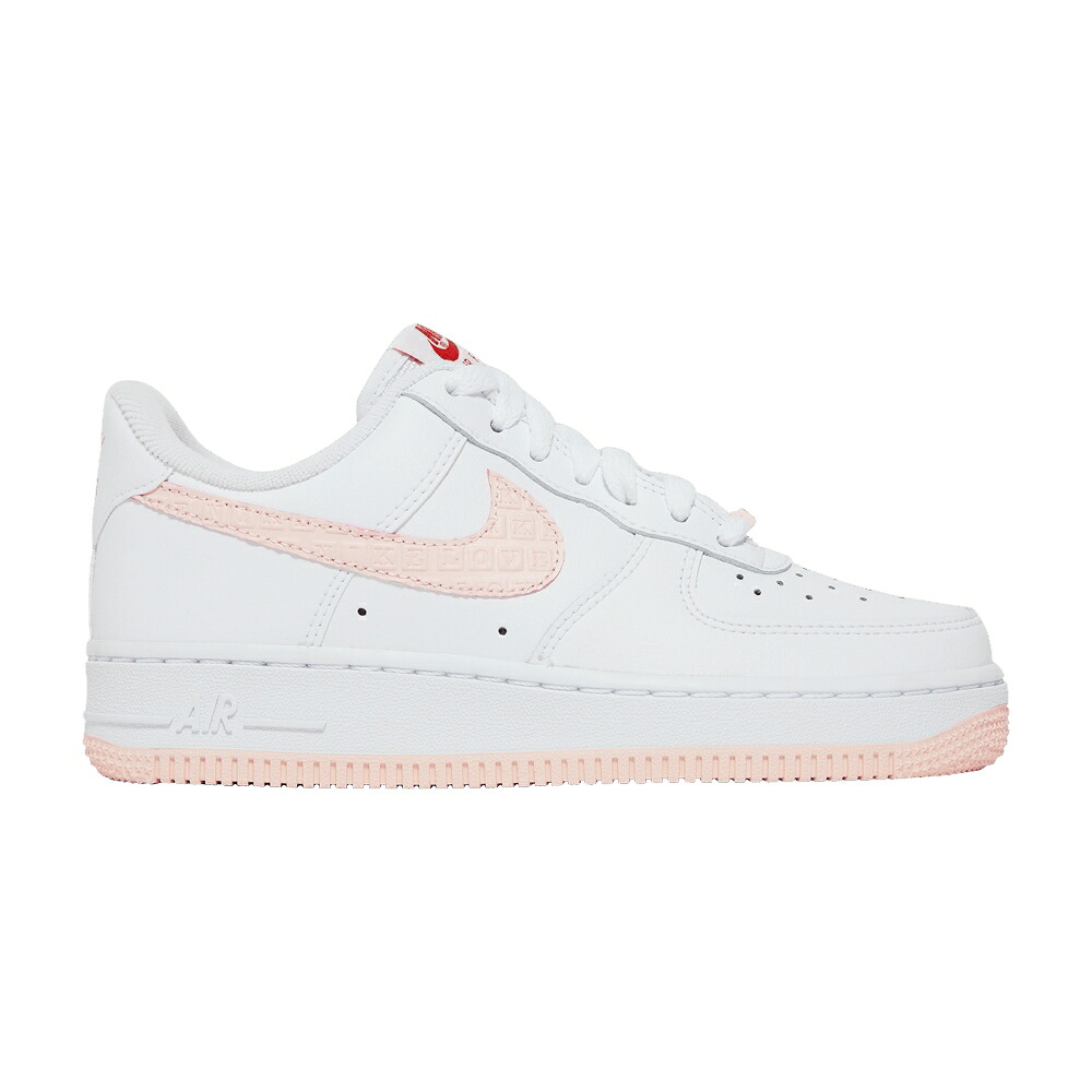 ナイキ 白色 ホワイト 赤 レッド エアフォース 'VALENTINE'S 2022' スニーカー レディース NIKE WMNS AIR FORCE 1 LOW DAY / WHITE UNIVERSITY RED SAIL｜スニケス