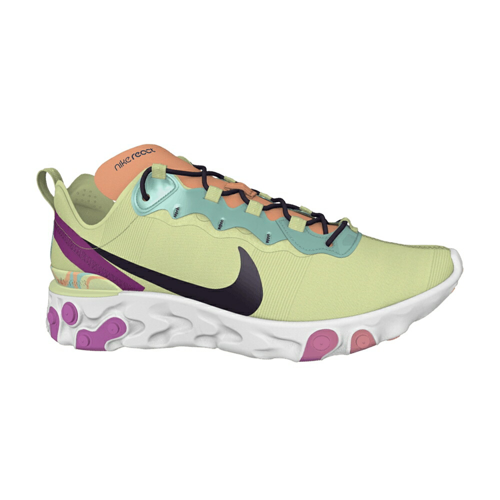 ナイキ リアクト 化学元素 \u0027PSYCHED YOU\u0027 スニーカー メンズ NIKE BY YOU X REACT ELEMENT 55 / MULTICOLOR MULTICOLOR