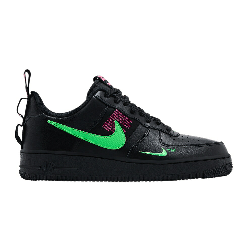ナイキ 黒色 ブラック ピンク スクリーム 緑 グリーン エアフォース 'SCREAM GREEN' スニーカー メンズ NIKE AIR FORCE 1 LV8 UL / BLACK HYPER PINK SCREAM GREEN