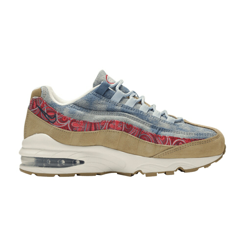 ナイキ マックス ベージュ 赤 赤いこと 大気圏マックス \u0027WILD WEST\u0027 お坊っちゃん キッズ NIKE AIR MAX 95 GS / PARACHITE BEIGE UNIVERSITY RED もの言う花 マタニティ スニーカー