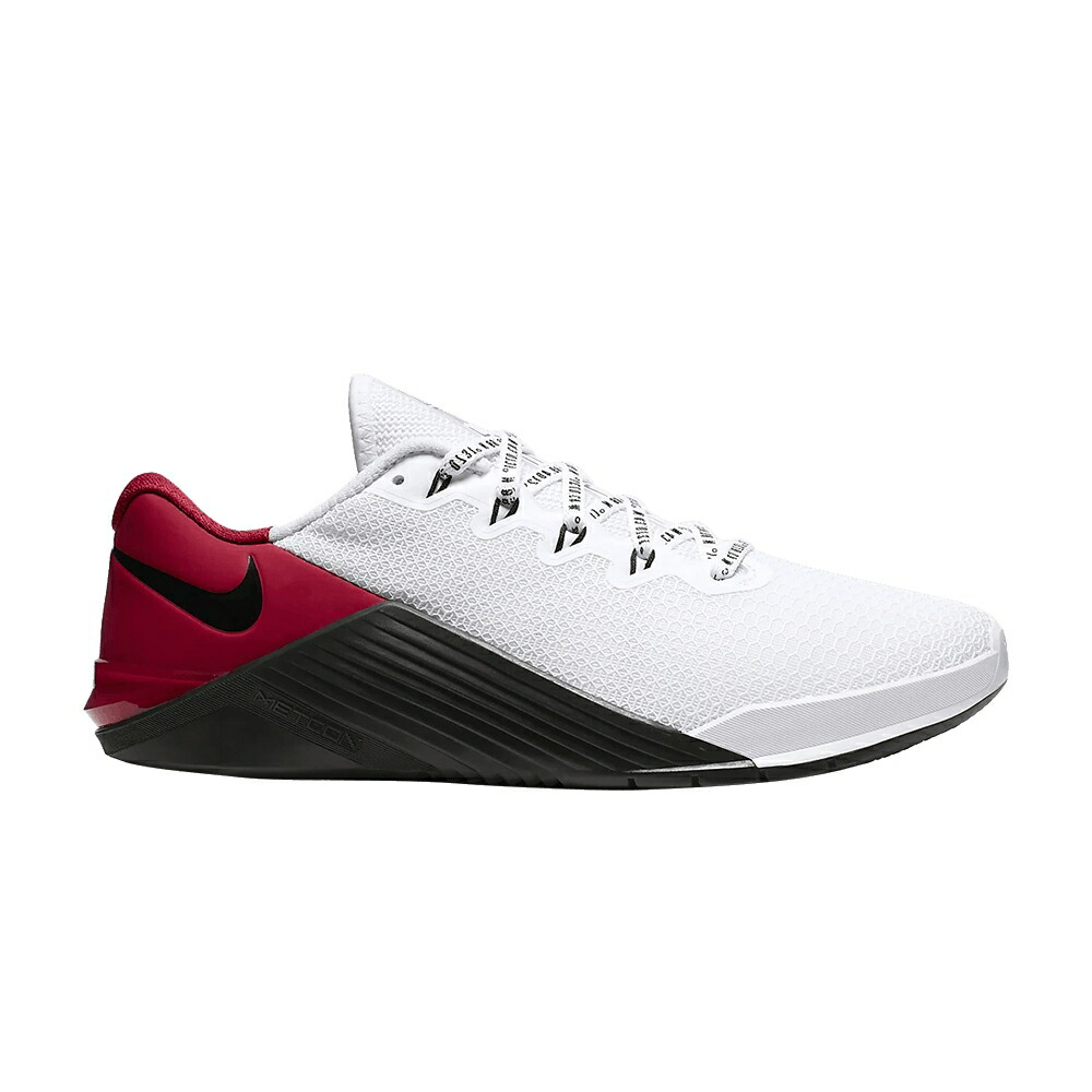 ナイキ 黒色 ブラック 白色 ホワイト 赤 レッド + 'WHITE RED' スニーカー メンズ NIKE METCON 5 BLACK / WHITE BLACK UNIVERSITY RED｜スニケス