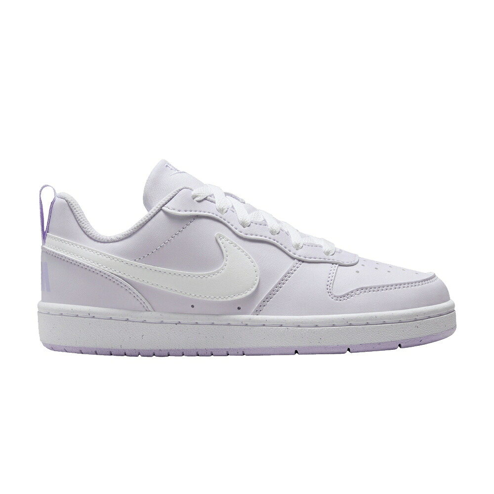 ナイキ コート 白色 ホワイト コートバーロウ 'BARELY GRAPE' ジュニア キッズ NIKE COURT BOROUGH LOW RECRAFT GS / BARELY GRAPE LILAC BLOOM WHITE ベビー マタニティ スニーカー｜スニケス