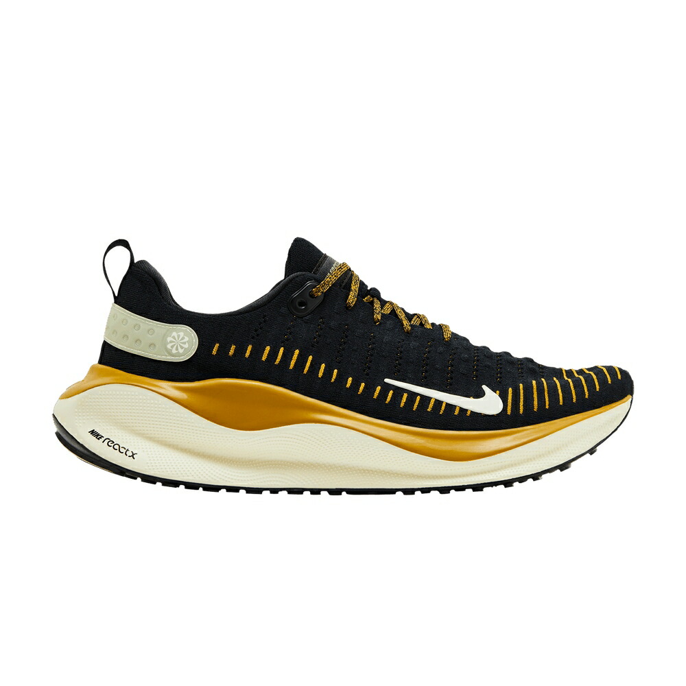 ナイキ ラン 黒色 ブラック オリーブ オーラ 'BLACK BRONZINE' スニーカー メンズ NIKE REACTX INFINITY RUN 4 / BLACK BRONZINE OLIVE AURA SEA