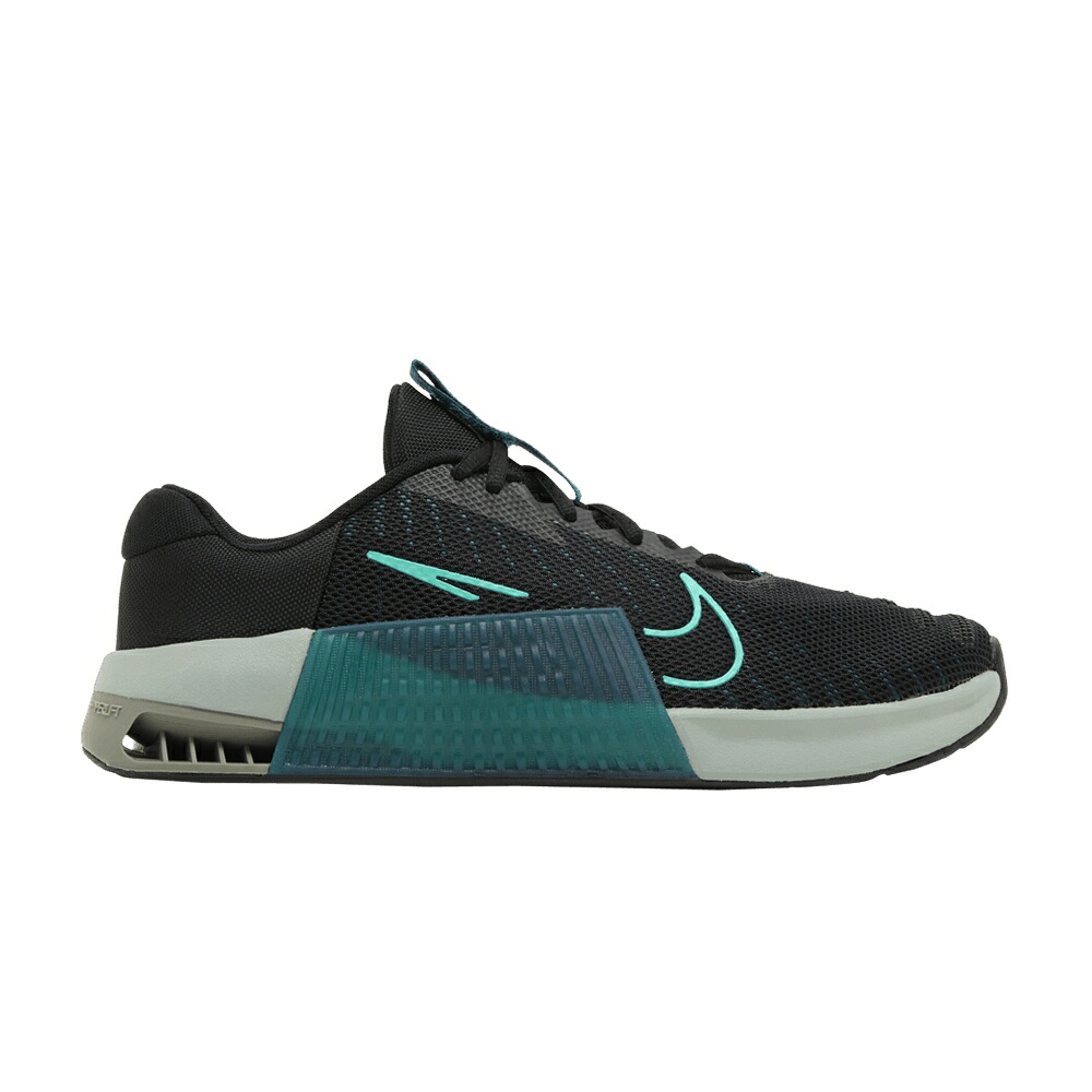 ナイキ 黒色 ブラック 翡翠 ジェード 緑 グリーン 'BLACK TEAL' スニーカー メンズ NIKE METCON 9 GEODE / BLACK CLEAR JADE MICA GREEN