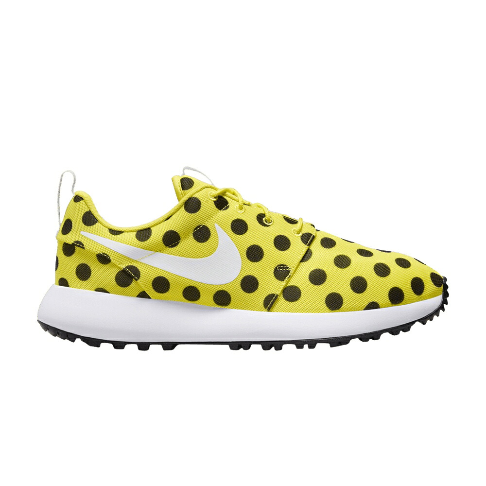 ナイキ ゴルフ 黄色 イエロー 黒色 ブラック 白色 ホワイト \'POLKA DOT\' スニーカー メンズ NIKE ROSHE GOLF NEXT NATURE / OPTI YELLOW BLACK WHITE|スニケス
