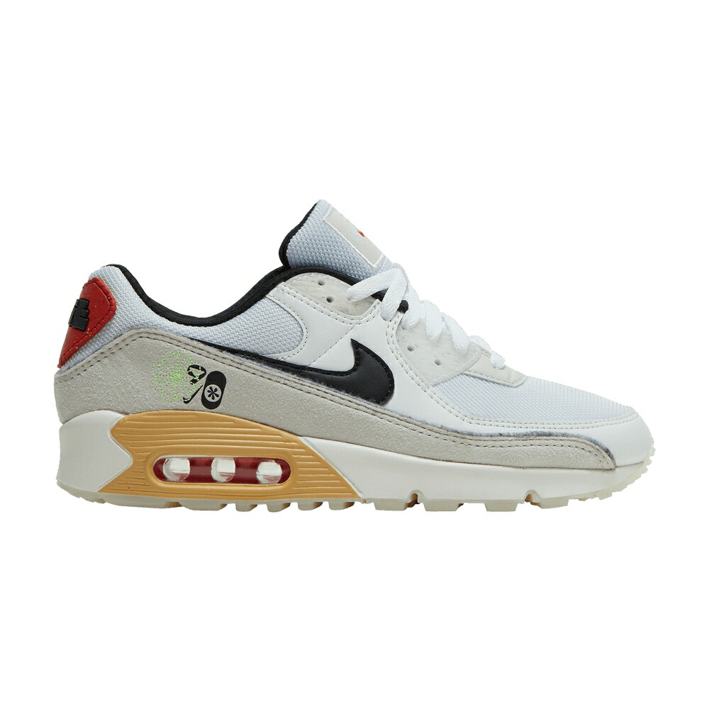 ナイキ マックス 白いこと 白いこと 黒いこと 黒いこと エア湖マックス \u0027SWOOSH FIBER\u0027 スニーカー メンズ NIKE AIR MAX 90 SE / WHITE LIGHT BONE SESAME BLACK スニーカー-メンズ靴