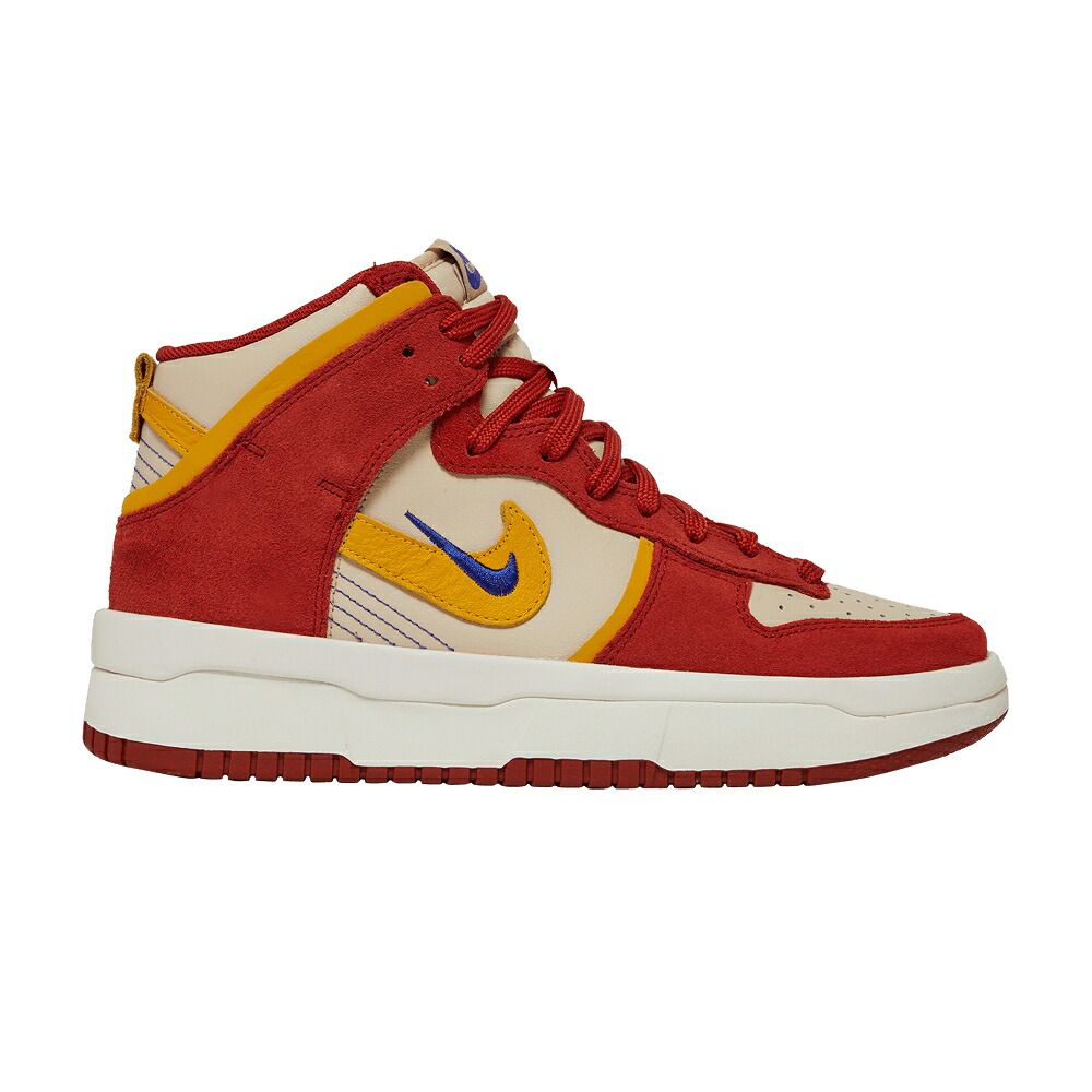 ナイキ ダンク 御機嫌 黄味がかった 黄色 ダンクハイ \u0027CINNABAR\u0027 スニーカー レディース NIKE WMNS DUNK HIGH UP / CINNABAR LAPIS SANDDRIFT YELLOW
