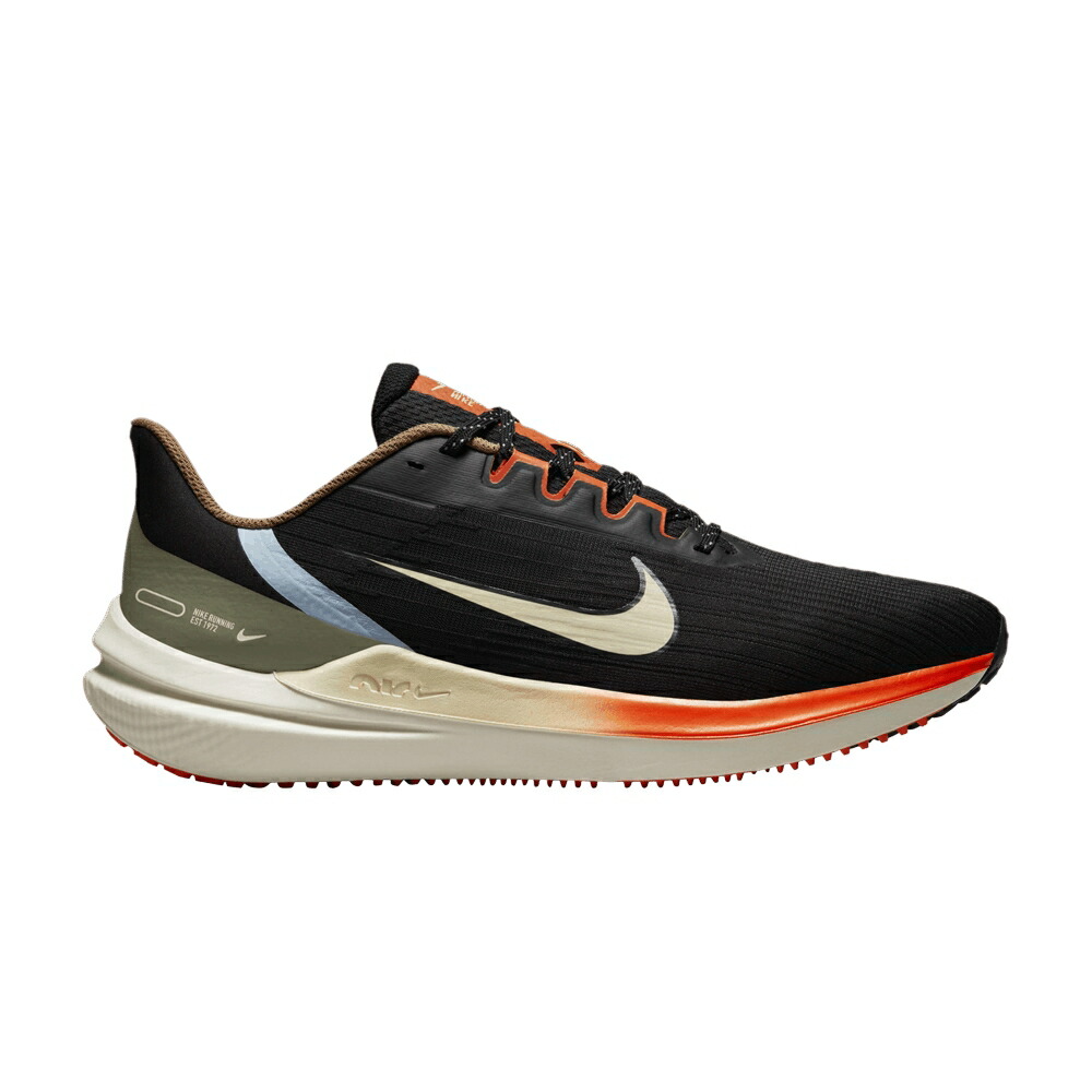 ナイキ 黒色 ブラック 'BLACK MILK' スニーカー メンズ NIKE AIR WINFLO 9 COCONUT / BLACK COCONUT MILK SAFETY