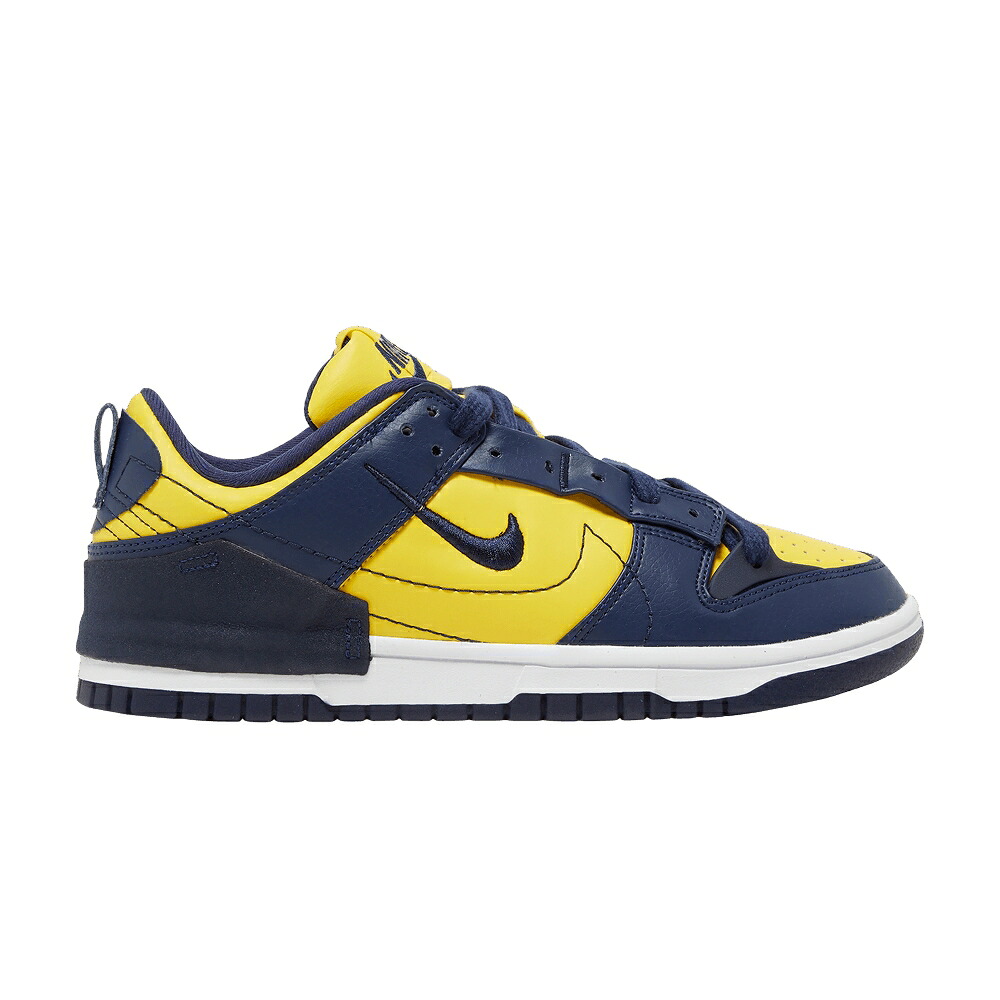 ナイキ ダンク 紺色 米国海軍 ダンクロー \u0027MICHIGAN\u0027 スニーカー レディース NIKE WMNS DUNK LOW DISRUPT 2 / VARSITY MAIZE MIDNIGHT NAVY