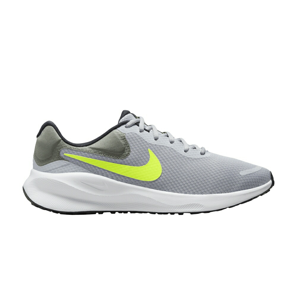 ナイキ レボリューション 灰色 グレー 黒色 ブラック WOLF VOLT スニーカー メンズ NIKE REVOLUTION 7 GREY / WOLF GREY SMOKE GREY BLACK VOLT