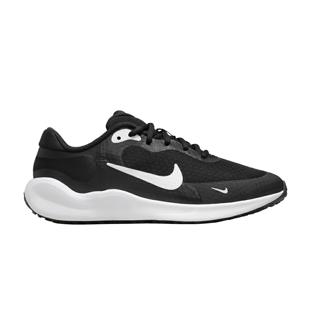 ナイキ 大変革 黒いこと 黒いこと 白いこと 白いこと \u0027BLACK WHITE\u0027 お坊っちゃん キッズ NIKE REVOLUTION 7 GS / BLACK WHITE WHITE もの言う花 マタニティ スニーカー