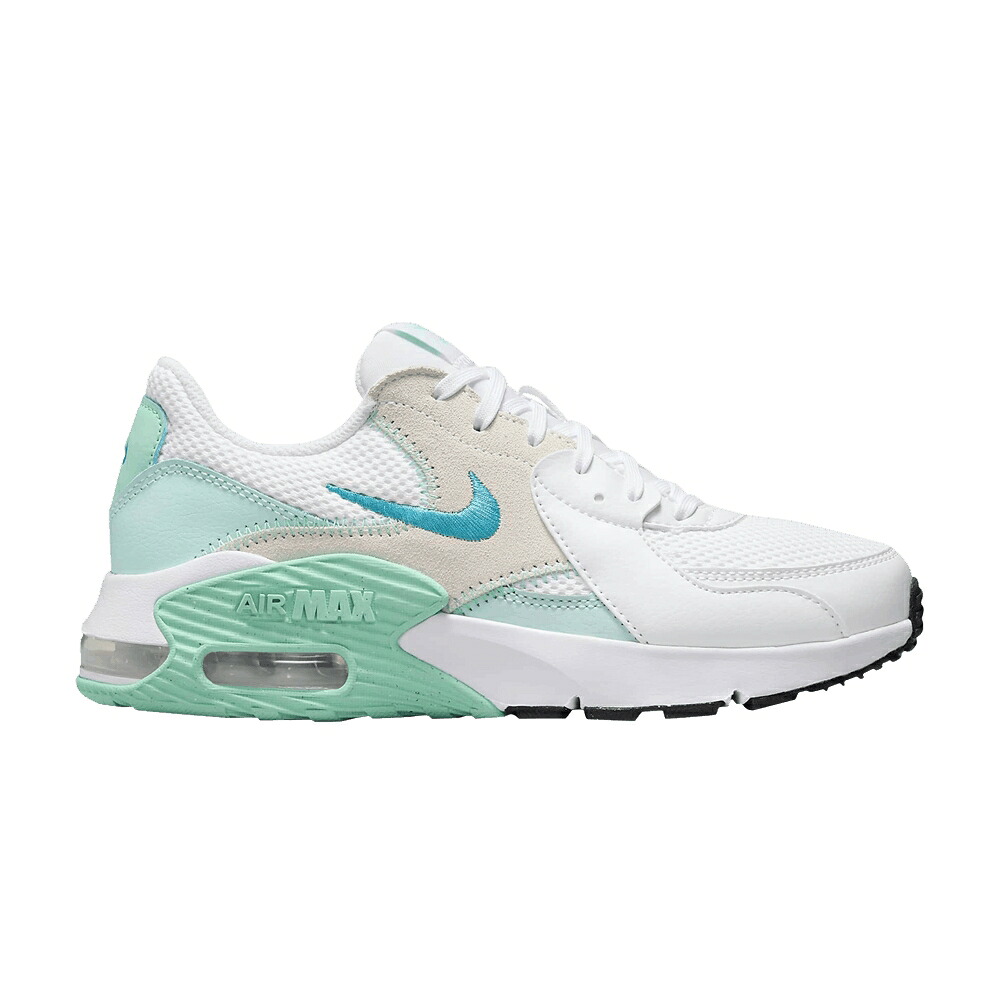 ナイキ マックス 白色 ホワイト 翡翠 ジェード 黒色 ブラック エアマックス 'WHITE NEBULA' スニーカー レディース NIKE WMNS AIR MAX EXCEE TEAL / WHITE JADE ICE BLACK TEAL NEBULA｜スニケス