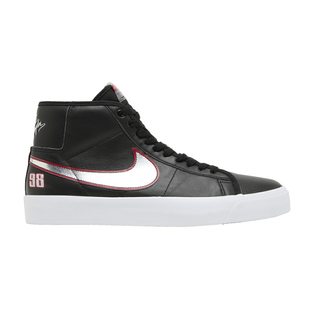 ナイキ ズーム ブレイザー ミッド エスビー 黒色 ブラック 赤 レッド 白色 ホワイト EL CAMINO スニーカー メンズ NIKE GRANT TAYLOR X ZOOM BLAZER MID SB / BLACK UNIVERSITY RED WHITE