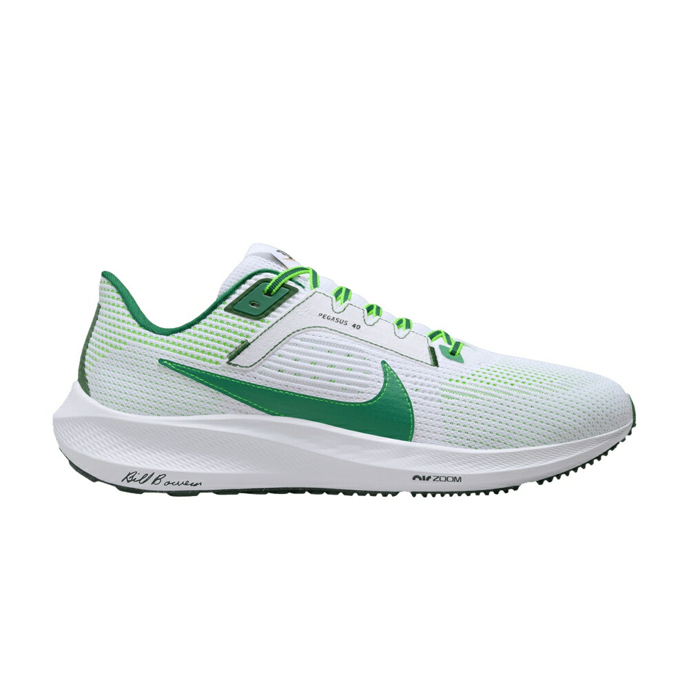 ナイキ ズーム ペガサス プレミアム 白色 ホワイト 緑 グリーン ストライク ズームペガサス BILL BOWERMAN スニーカー メンズ NIKE AIR ZOOM PEGASUS 40 PREMIUM / WHITE FIR GREEN STRIKE MALACHITE
