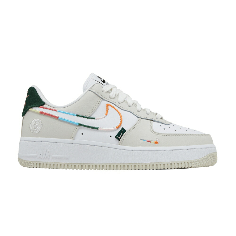 ナイキ 白色 ホワイト 緑 グリーン エアフォース '07 'ALL UNITED' スニーカー レディース NIKE WMNS AIR FORCE 1 SE PETALS / WHITE WHITE WHITE FIR GREEN CLAY