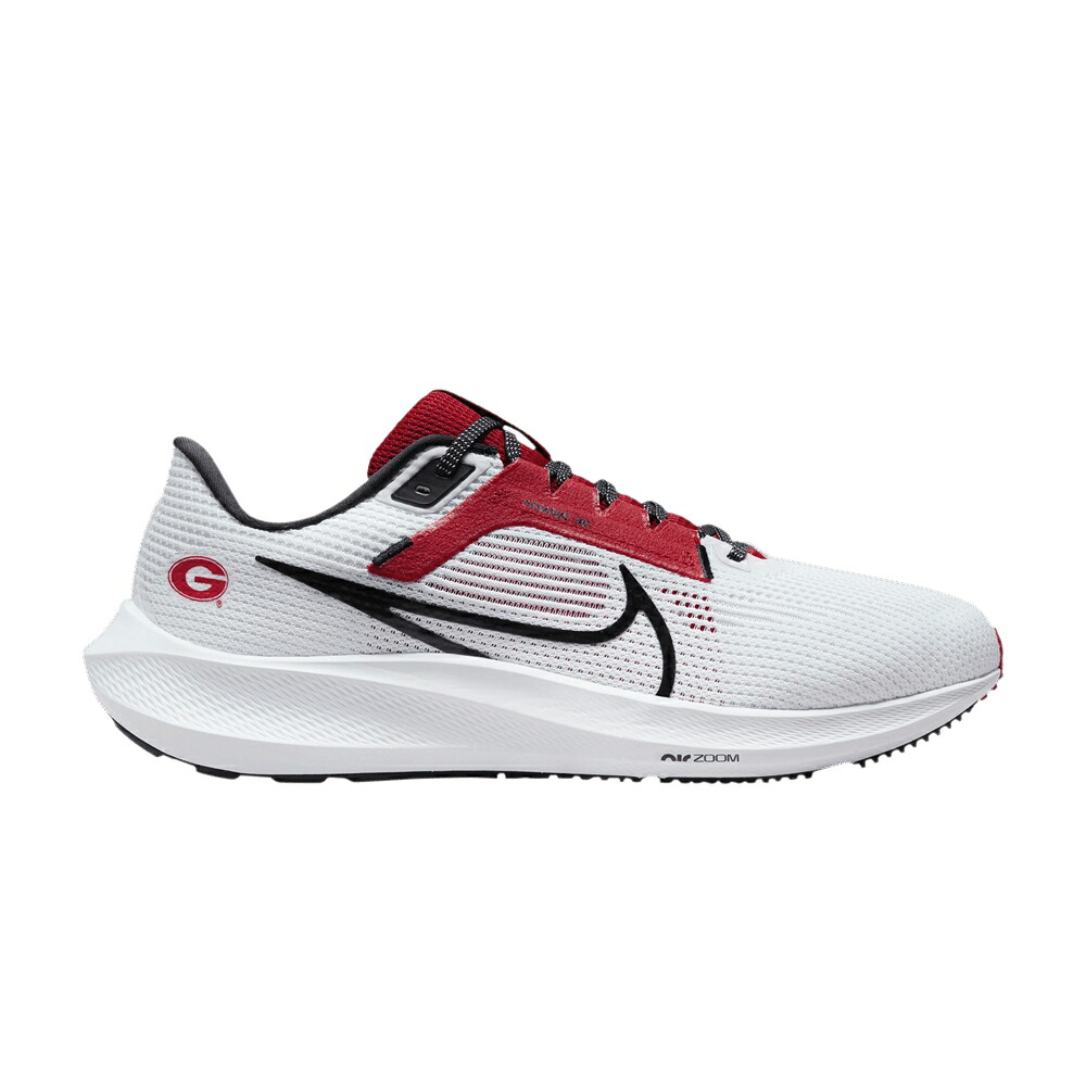 ナイキ ズーム ペガサス 白色 ホワイト 赤 レッド 黒色 ブラック ズームペガサス 'GEORGIA' スニーカー メンズ NIKE AIR ZOOM PEGASUS 40 / WHITE UNIVERSITY RED BLACK｜スニケス 38,805円