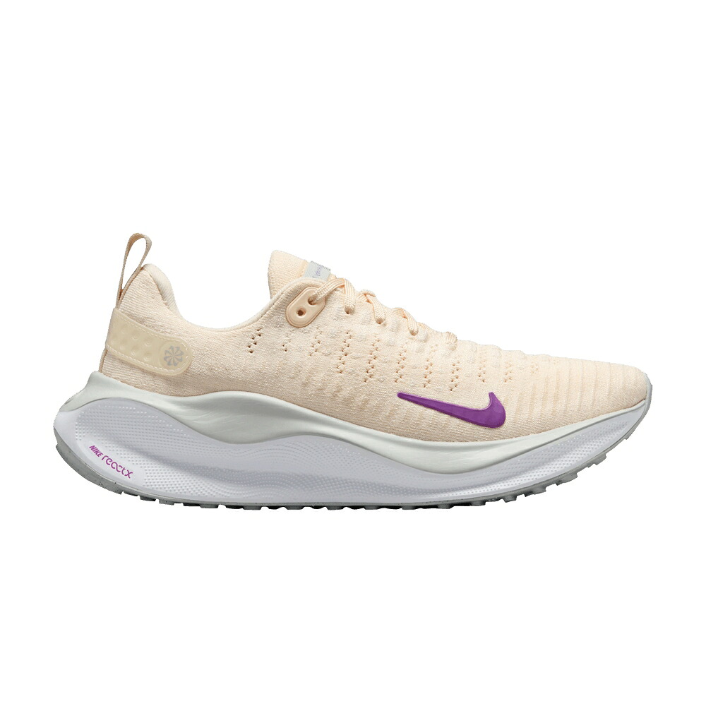 ナイキ ラン 白色 ホワイト 'GUAVA PURPLE' スニーカー レディース NIKE WMNS REACTX INFINITY RUN 4 ICE VIVID / GUAVA ICE PHOTON DUST WHITE｜スニケス