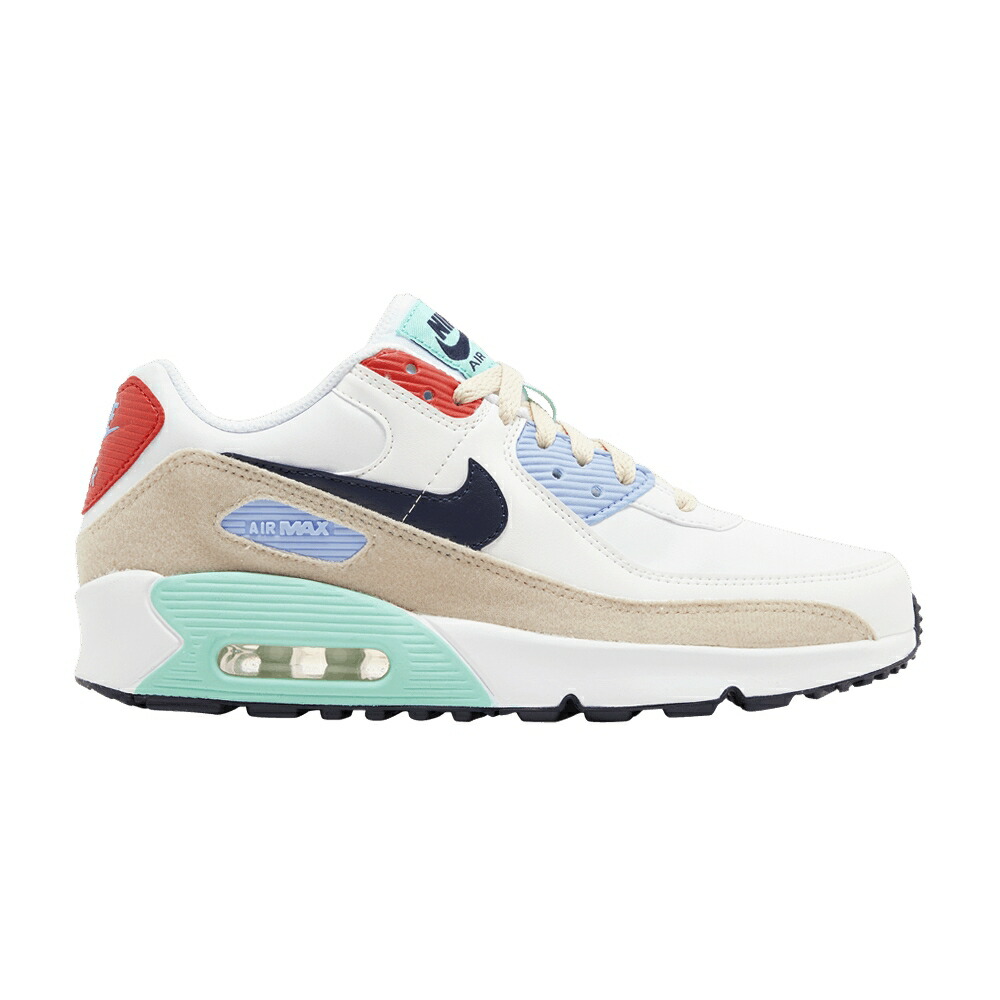 ナイキ マックス レザー 白色 ホワイト エアマックス PATCHES ジュニア キッズ NIKE AIR MAX 90 LEATHER SE GS / WHITE SANDDRIFT COBALT BLISS ベビー マタニティ スニーカー