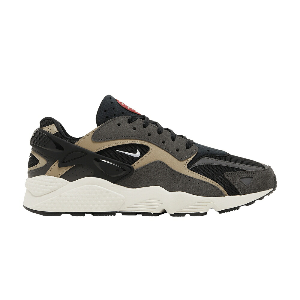 ナイキ ハラチ 黒色 ブラック カーキ 白色 ホワイト ハラチランNER 'BLACK ASH' スニーカー メンズ NIKE AIR HUARACHE RUNNER MEDIUM / BLACK MEDIUM ASH KHAKI WHITE|スニケス