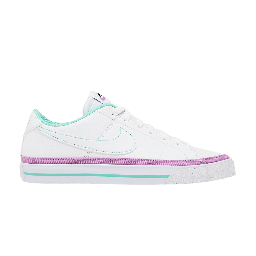ナイキ コート レガシー ラッシュ 白色 ホワイト ライズ 'WHITE FUCHSIA' スニーカー レディース NIKE WMNS COURT LEGACY NEXT NATURE RUSH / WHITE RUSH FUCHSIA EMERALD RISE｜スニケス