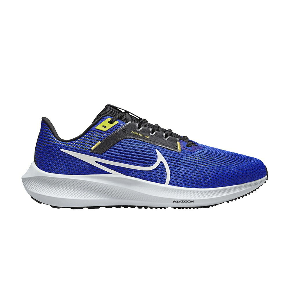 ナイキ ズーム ペガサス 青色 ブルー 黒色 ブラック 白色 ホワイト ズームペガサス 'RACER BLUE' スニーカー メンズ NIKE AIR ZOOM PEGASUS 40 WIDE / RACER BLUE BLACK SUNDIAL WHITE｜スニケス