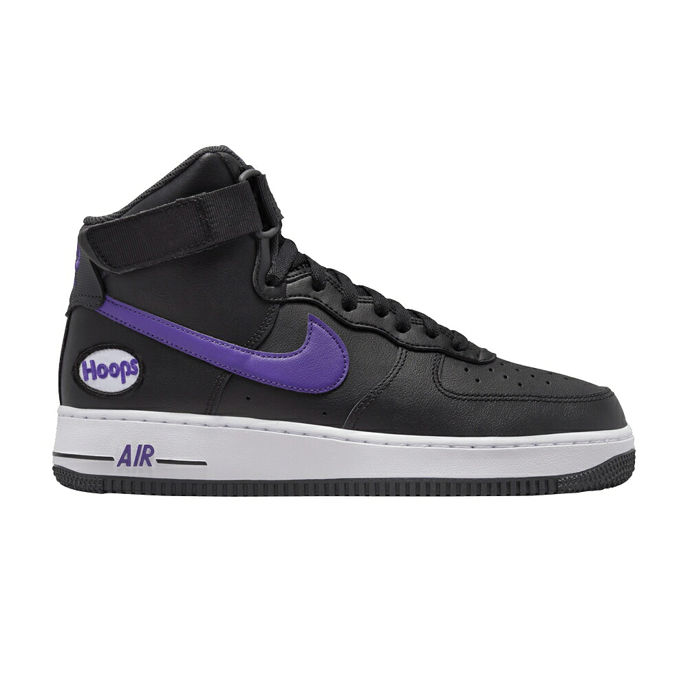 ナイキ 御機嫌 黒いこと 黒いこと 空軍 \u002707 \u0027HOOPS IRIS\u0027 スニーカー メンズ NIKE AIR FORCE 1 HIGH LV8 PACK - BLACK DARK / BLACK DARK IRIS ANTHRACITE