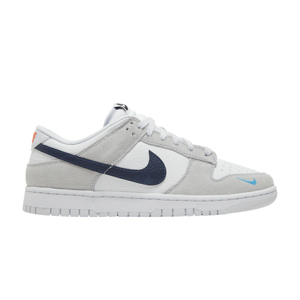 ナイキ ダンク スウッシュ スウォッシュ 灰色 グレー 白色 ホワイト ダンクロー MINI NAVY スニーカー メンズ NIKE DUNK LOW SWOOSH - FOOTBALL GREY MIDNIGHT / FOOTBALL GREY WHITE BRIGHT
