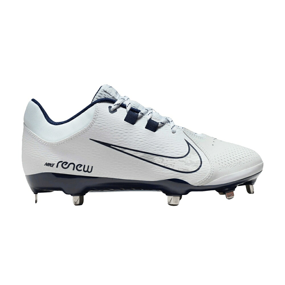ナイキ プロ 白色 ホワイト 紺色 ネイビー 灰色 グレー 'WHITE NAVY' スニーカー レディース NIKE WMNS HYPERDIAMOND 4 PRO MIDNIGHT / WHITE MIDNIGHT NAVY WOLF GREY｜スニケス