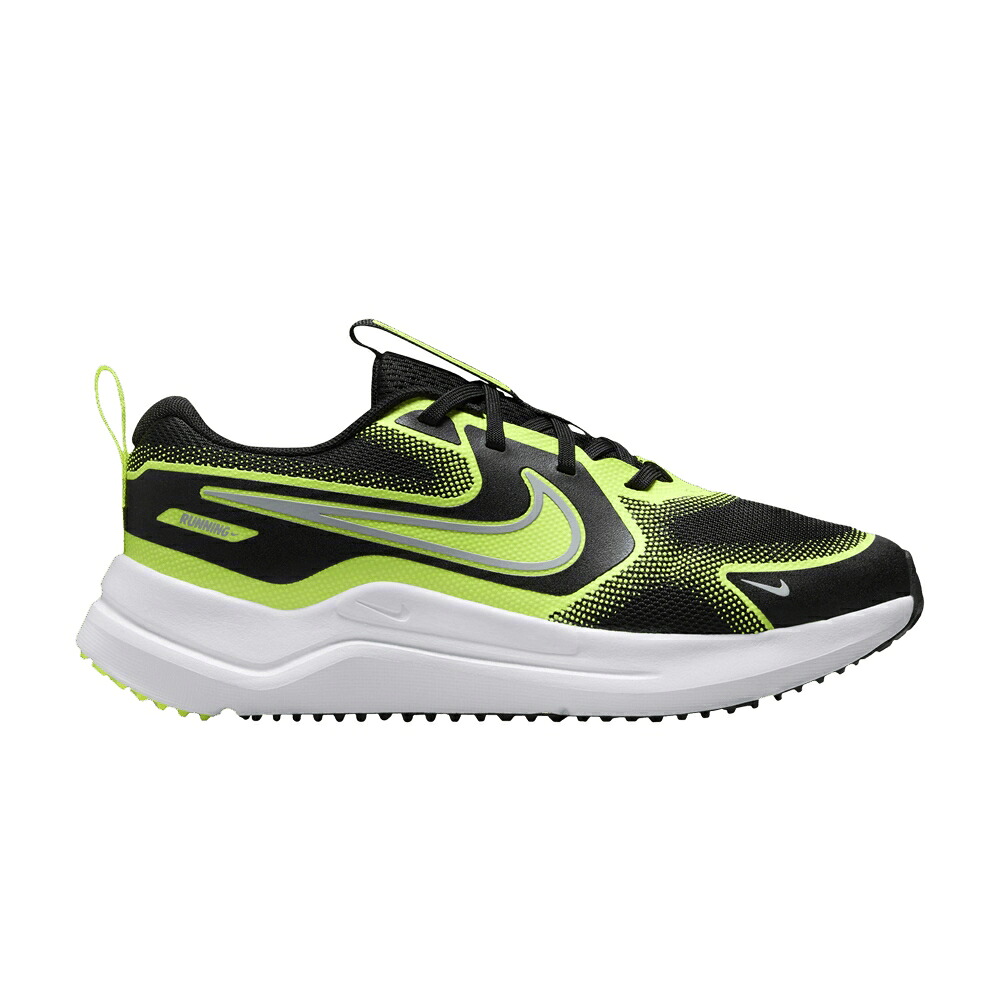 ナイキ 黒色 ブラック 灰色 グレー 'BLACK VOLT' ジュニア キッズ NIKE COSMIC RUNNER GS / BLACK VOLT WOLF GREY ベビー マタニティ スニーカー