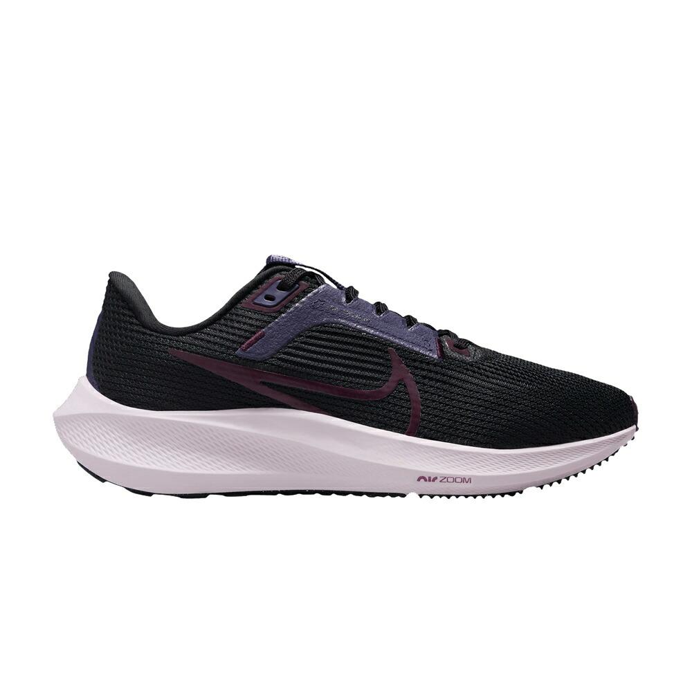 ナイキ ズーム ペガサス ナイト マルーン 黒色 ブラック 紫 パープル ズームペガサス 'BLACK PURPLE' スニーカー レディース NIKE WMNS AIR ZOOM PEGASUS 40 NIGHT MAROON / BLACK NIGHT MAROON PURPLE INK