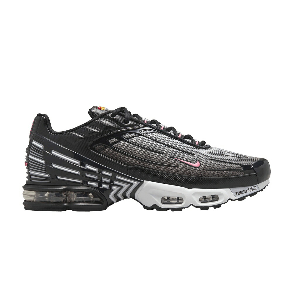 ナイキ マックス 黒色 ブラック 白色 ホワイト エアマックスプラス BLACK CHAMOIS スニーカー メンズ NIKE AIR MAX PLUS 3 / BLACK WHITE CHAMOIS SUNSET PULSE
