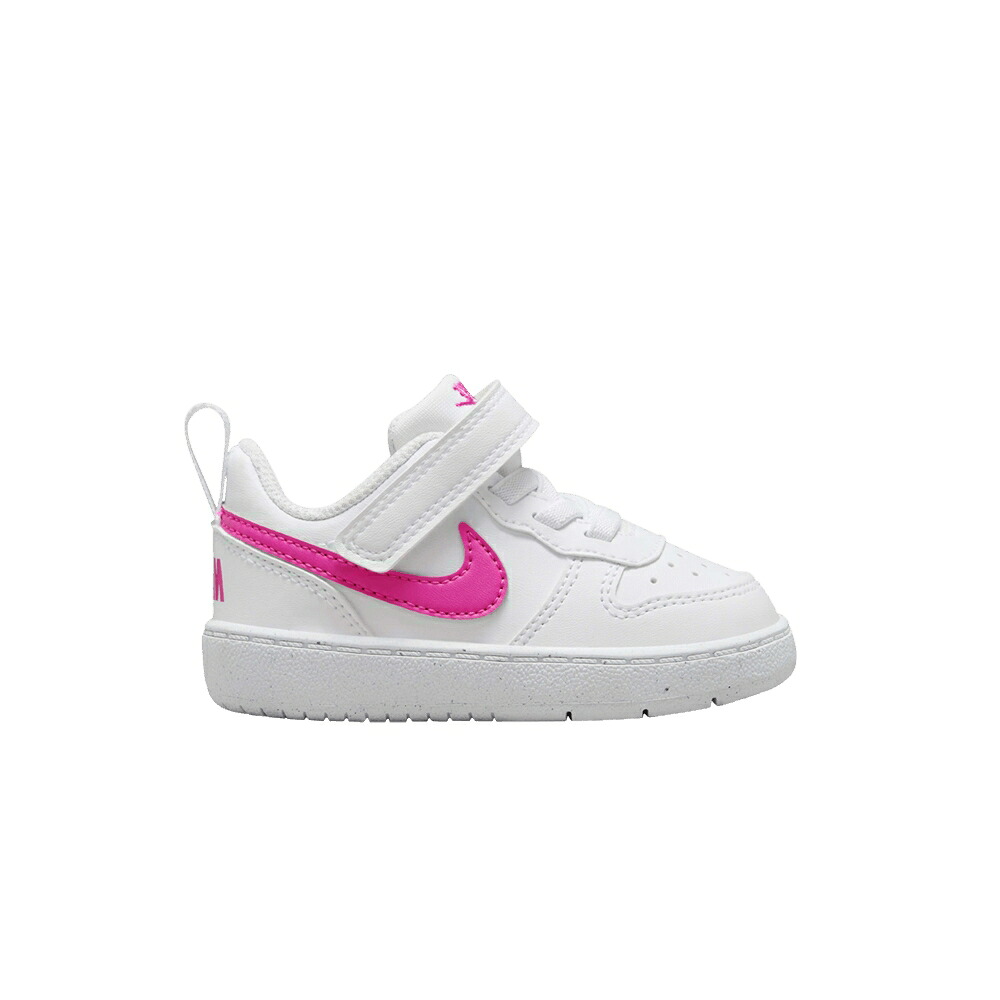 ナイキ コート レーザー 白色 ホワイト コートバーロウ 'WHITE FUCHSIA' ベビー NIKE COURT BOROUGH LOW RECRAFT TD LASER / WHITE LASER FUCHSIA｜スニケス